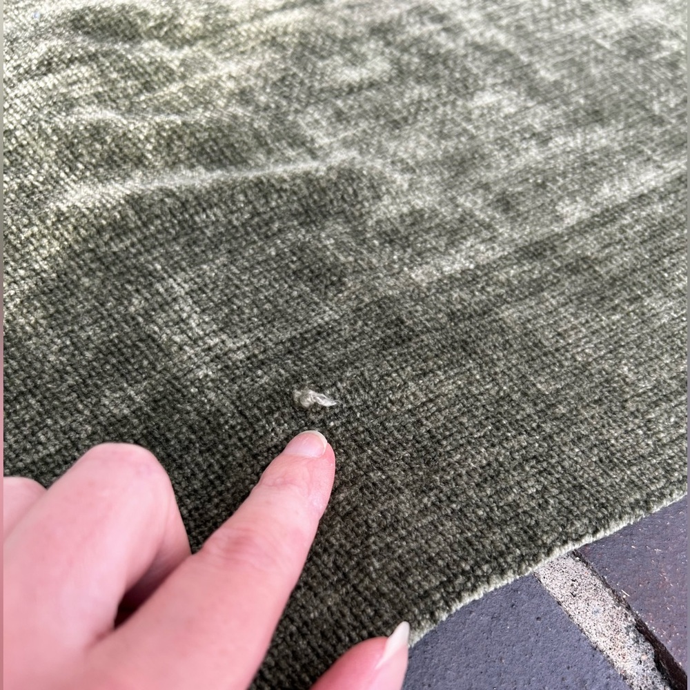 Olive Green Chenille Throw Blanket - Picture 12 of 16